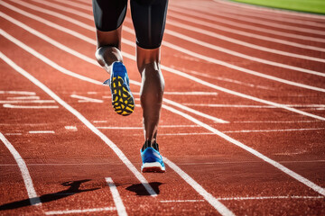 Obraz premium runners on race track