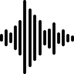 Wave Icon. Flat Waveform Vector Illustration. Volume Symbol.
