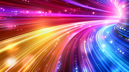 Vibrant Velocity: A Geometric Dance of Speed Lines and Technology