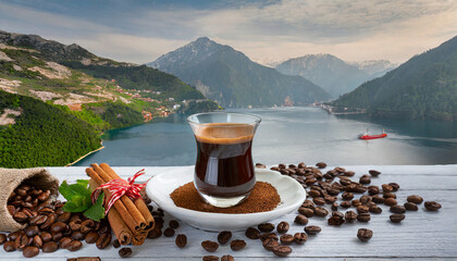 cup of coffee with view