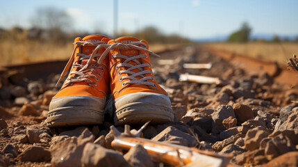 Obraz premium boots on the ground