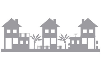 Silver Real Estate Icon Isolated on White