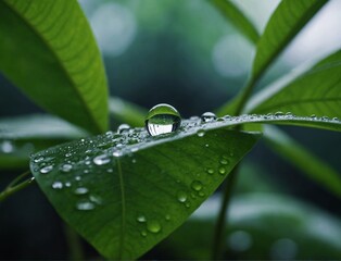 Waterdrop Water Drop Leaf Environmental Conservation