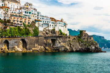 The city of Amalfi, on the Amalfi coast, Italy