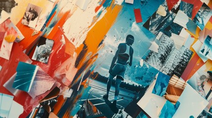 a composition of photos or graphics creating a moodboard my olimpic win