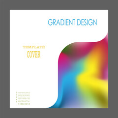 backgrounds with a colorful gradient. Layout for the cover, brochure, catalog and creative design idea
