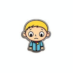 Obraz premium Vector boy cartoon icon illustration
