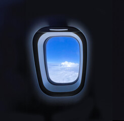 view from the window of airplane - 733049936