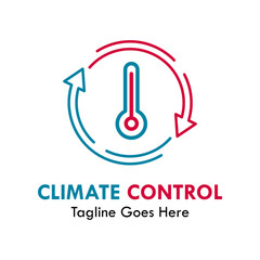Climate control design logo template illustration