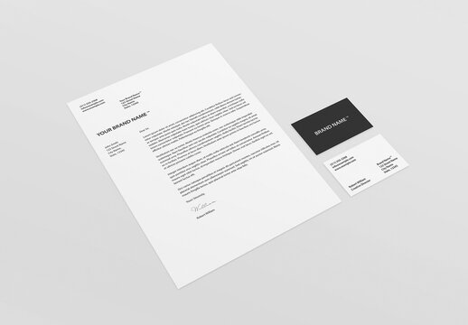 Letterhead and Business Cards Mockup