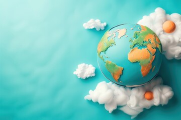 minimalist design background world backup day,copy space.