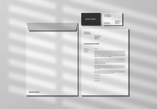 Stationery Mockup with Letterhead