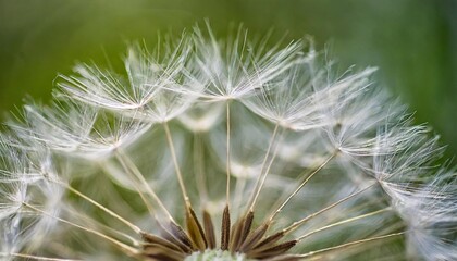 close up of dandelion fluff