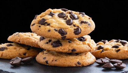 chocolate chip cookie on transparent png