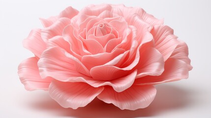 Fototapeta premium A beautiful pink rose made of clay