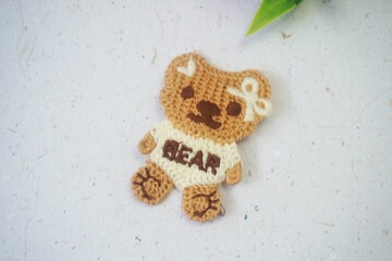 beautiful hair clip on grey background