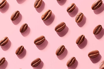 Fototapeta premium Delicious brown and white chocolates in various shapes create a tempting pattern perfect for any sweet occasion