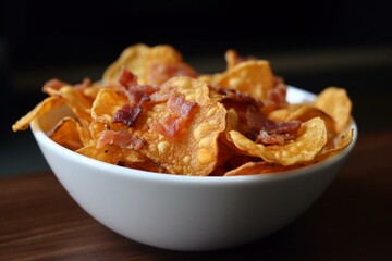 Cheesy bacon chips. Generative AI