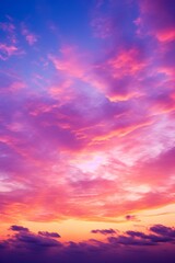 Fototapeta na wymiar gradient pink blue purple sky sunset cloudscape