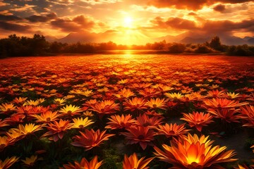 color full sun with flowers