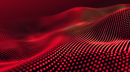 Barn red color background made of halftone dots and curved lines