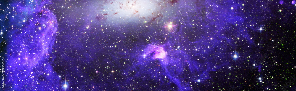 Wall mural high quality space background. starfield in outer space many light years far from the earth. element
