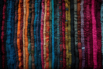 textured stripe colorful woven wool background
