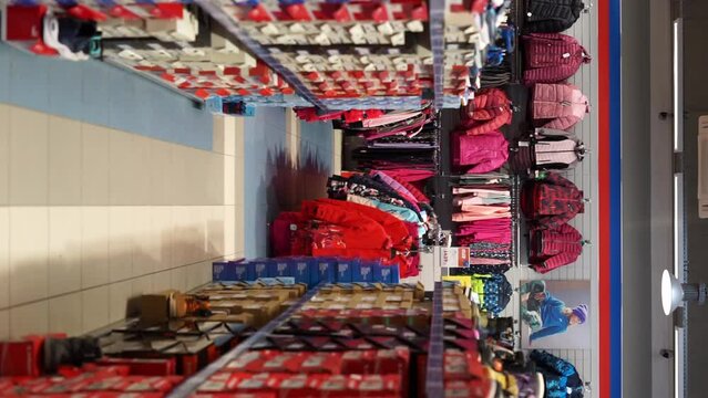 sportswear store corridor vertical video