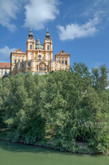 the famous Melk Monastery at Danube River,Wachau Valley,lower Austria