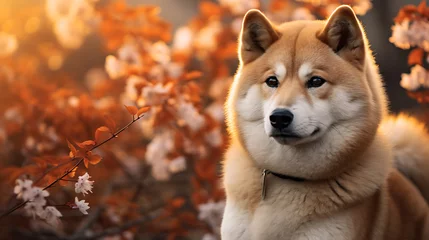 Deurstickers Akita with a dignified look © Muhammad