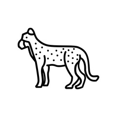 Cheetah icon. outline icon