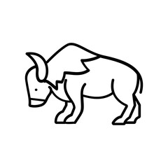 Bison icon. outline icon © van