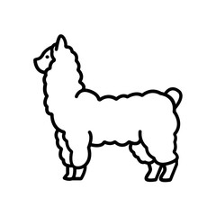 Alpaca icon. outline icon