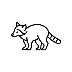 Raccoon icon. outline icon