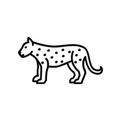 Leopard icon. outline icon