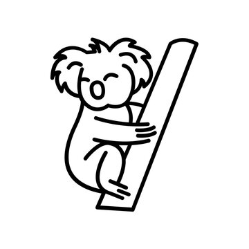 recommend clip art: Koala icon. outline icon