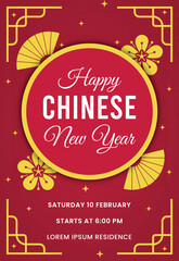 a vector template of chinese new year post design 