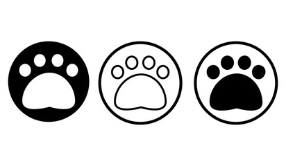 アニマル　手形　ボタン　アイコン