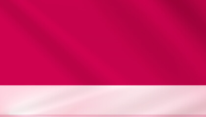 Background Pink Studio with shadow on wall,Empty room with monochromatic spot light and shadow on floor.Vector Minimal 3d banner for product presentation,Backdrop realistic template with copy space