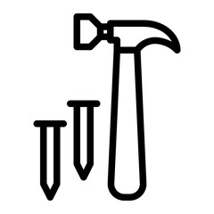 This is the Work Tool icon from the Tools and Construction icon collection with an Outline style