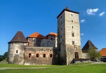 Fototapeta na wymiar Svihov castle medieval water fortress, Czech Republic