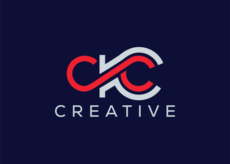 Minimalist letter c k c logo design vector template. Creative modern c k c logo