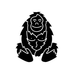 orangutan icon. solid icon