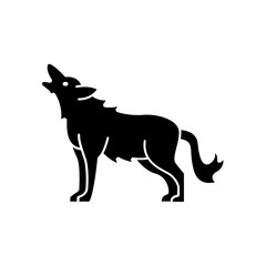 wolf icon. solid icon