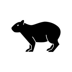 Capybara icon. solid icon