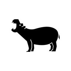 hippopotamus icon. solid icon
