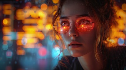 Fototapeta premium A businesswoman is analyzing Data and Marketing Strategy
