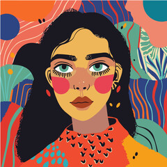 Creative portrait of the girl. 