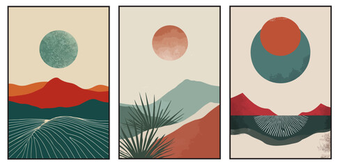 mountain illustration collection. illustration of a background. canvas