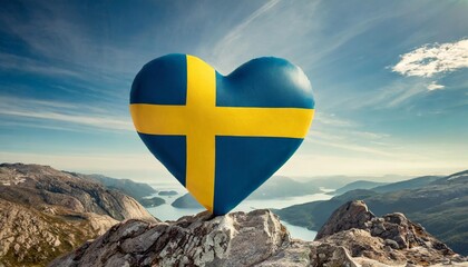 sweden heart flag